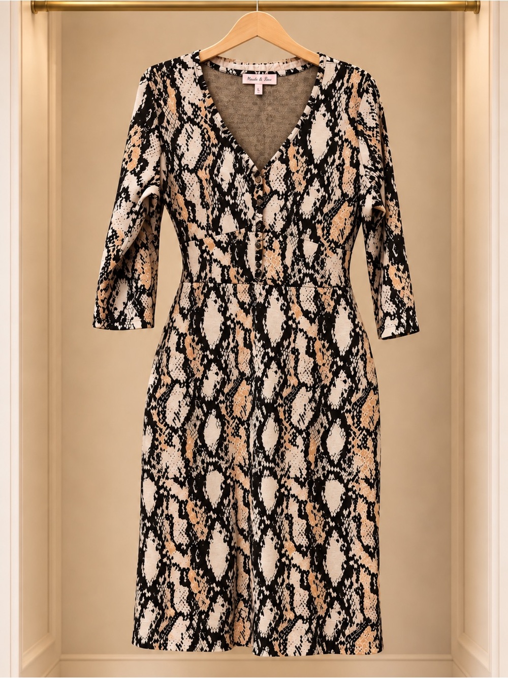 Harlow & Rose Snakeskin Print Dress